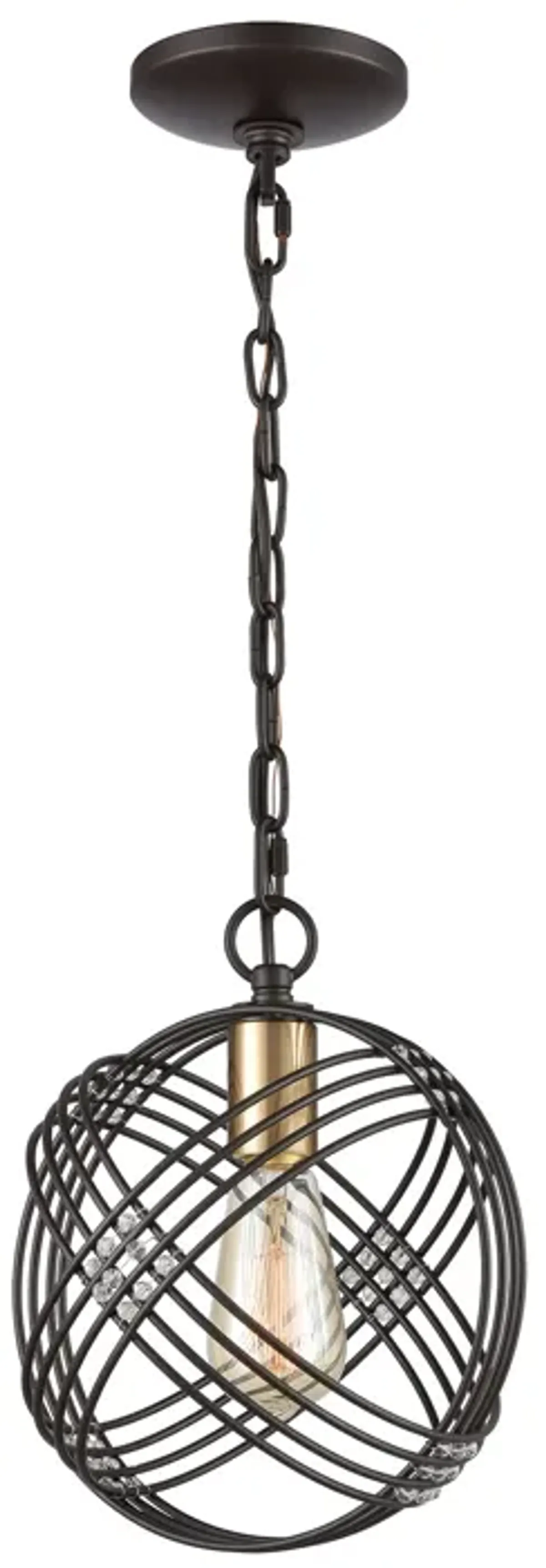 Concentric 9" Wide 1-Light Mini Pendant - Oil Rubbed Bronze