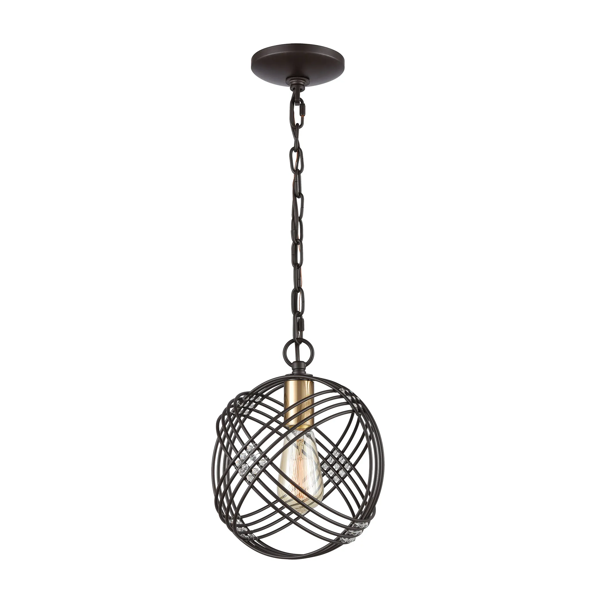 Concentric 9" Wide 1-Light Mini Pendant - Oil Rubbed Bronze