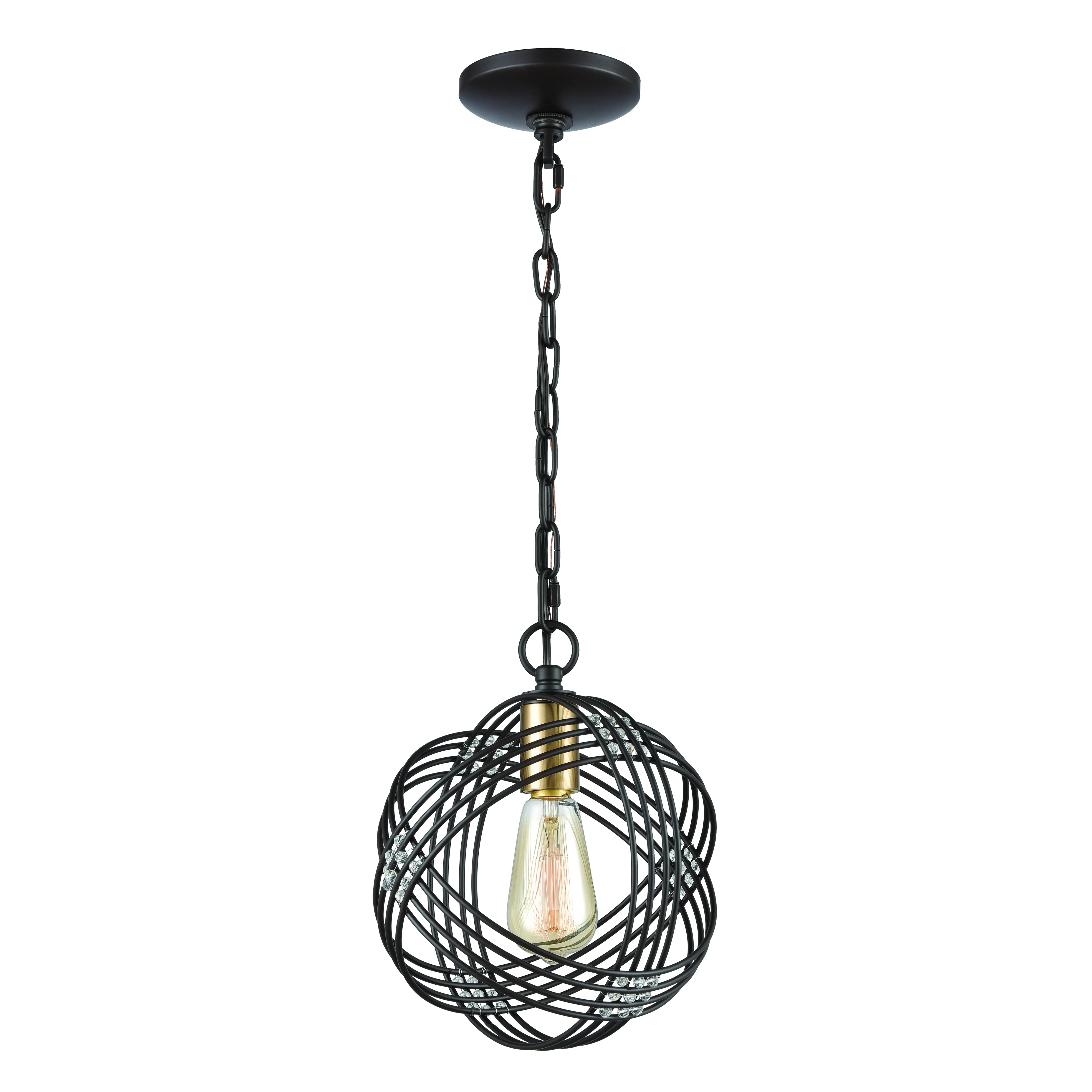 Concentric 9" Wide 1-Light Mini Pendant - Oil Rubbed Bronze