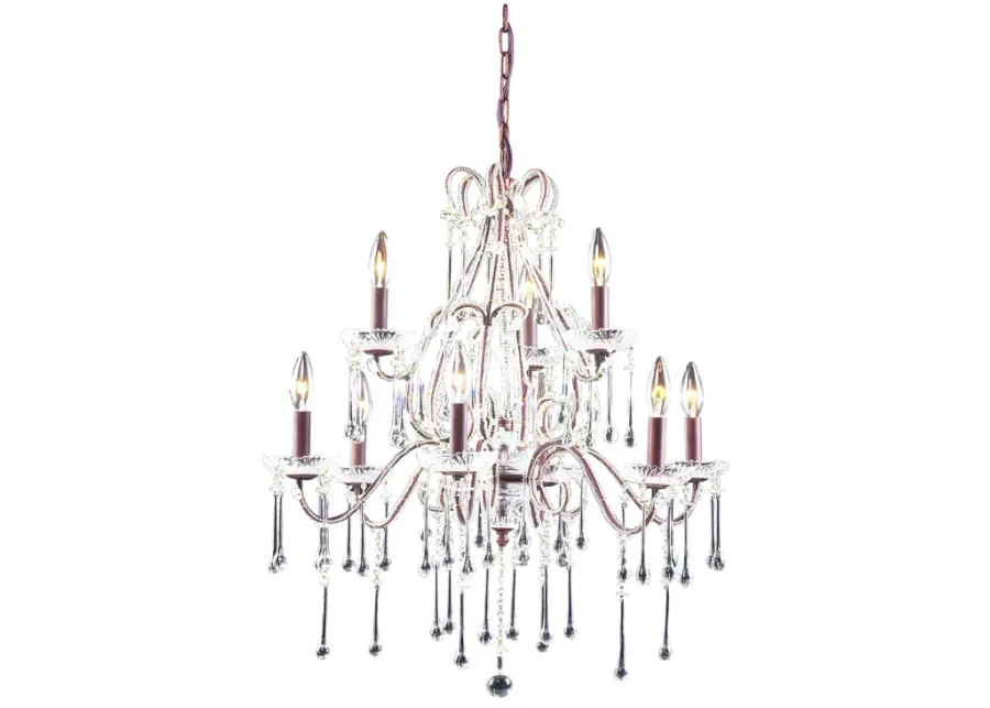 Opulence 25" Wide 9-Light Chandelier - Rust