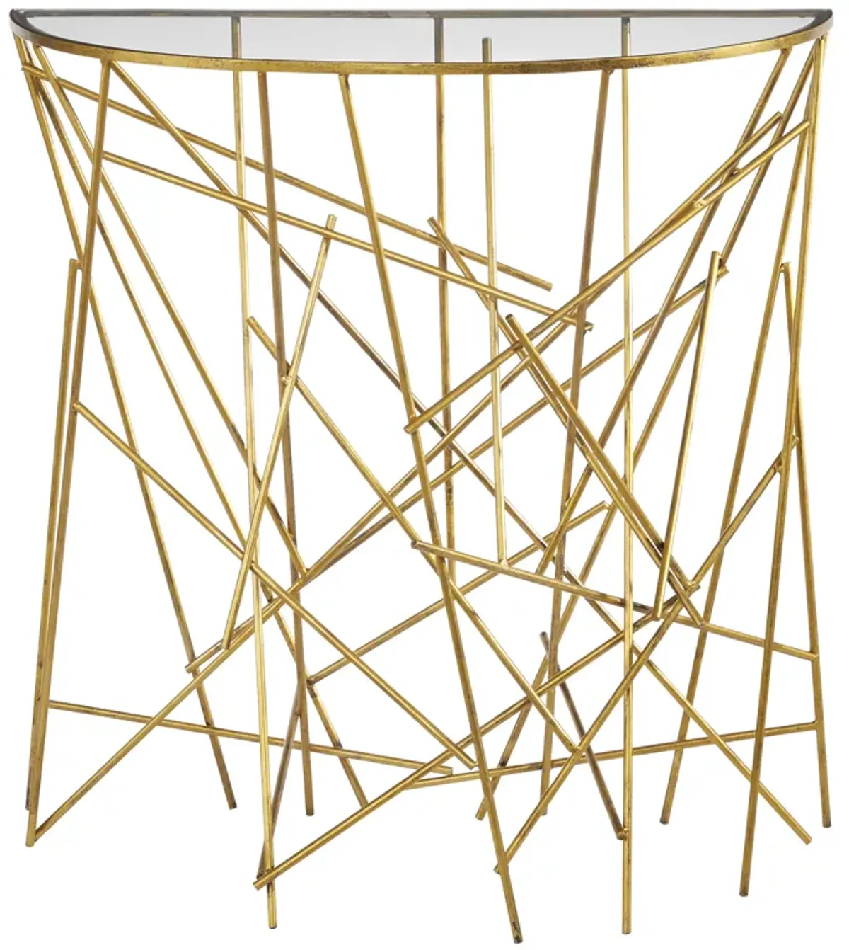 Philosopher Gold Console Table