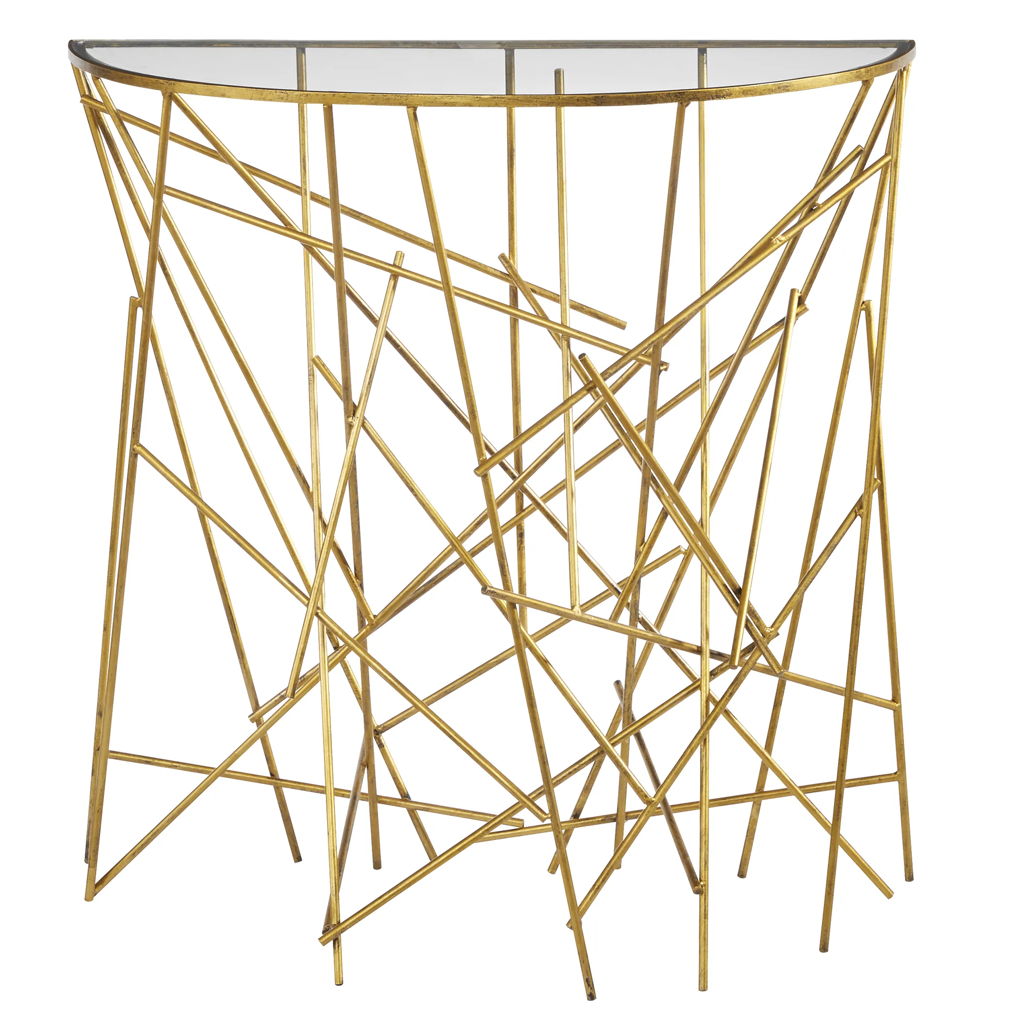 Philosopher Gold Console Table