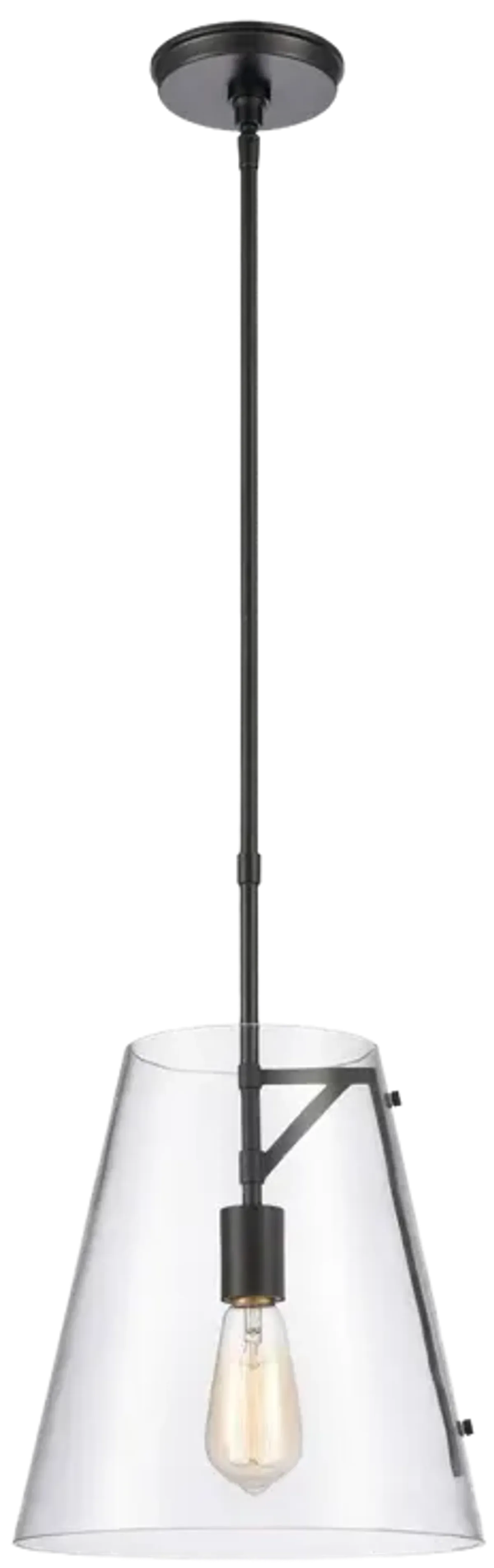 Trustle 11" Wide 1-Light Pendant - Matte Black