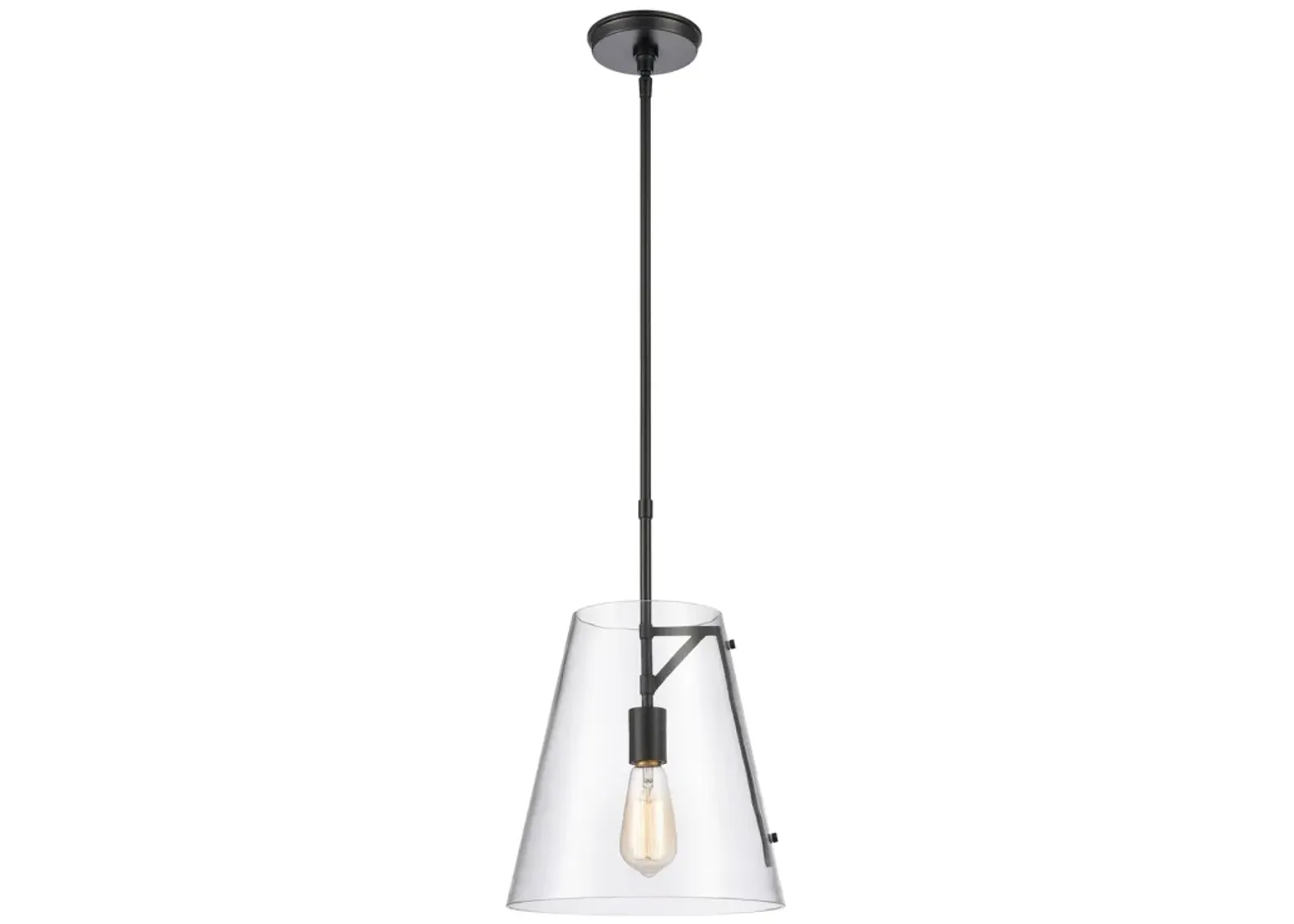 Trustle 11" Wide 1-Light Pendant - Matte Black