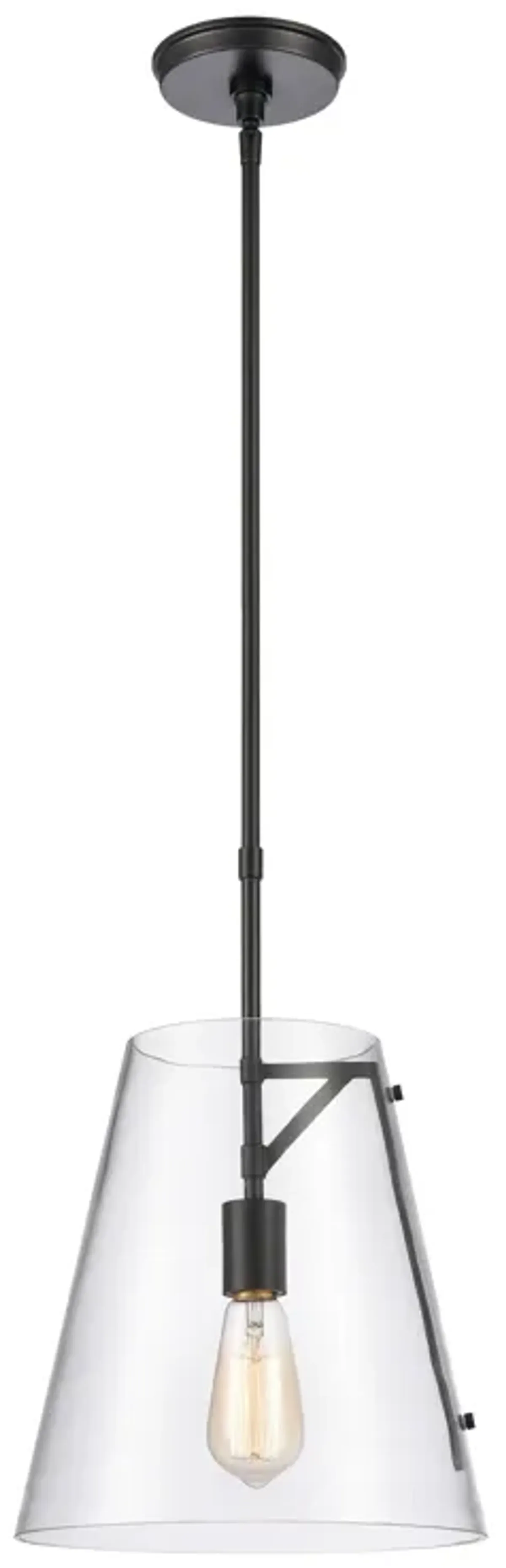 Trustle 11" Wide 1-Light Pendant - Matte Black