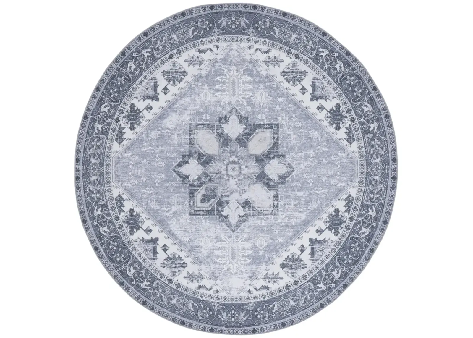 TUCSON 102 M/W S/R GREY 4' x 4' Round Round Rug