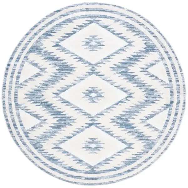 ALAMO 737 Blue 6'-7' X 6'-7' Round Round Rug