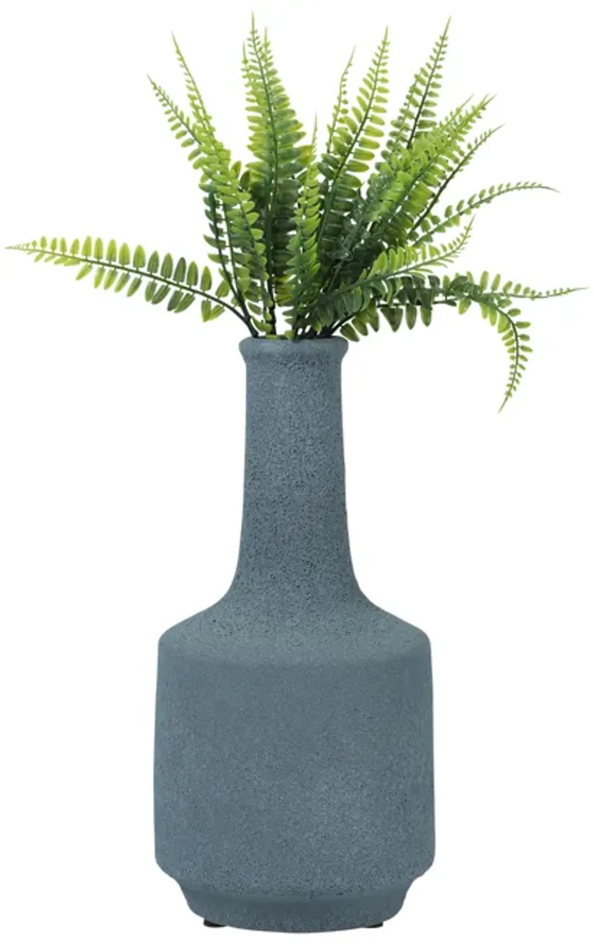 Clay, 13" Volcanic Texture Vase, Blue