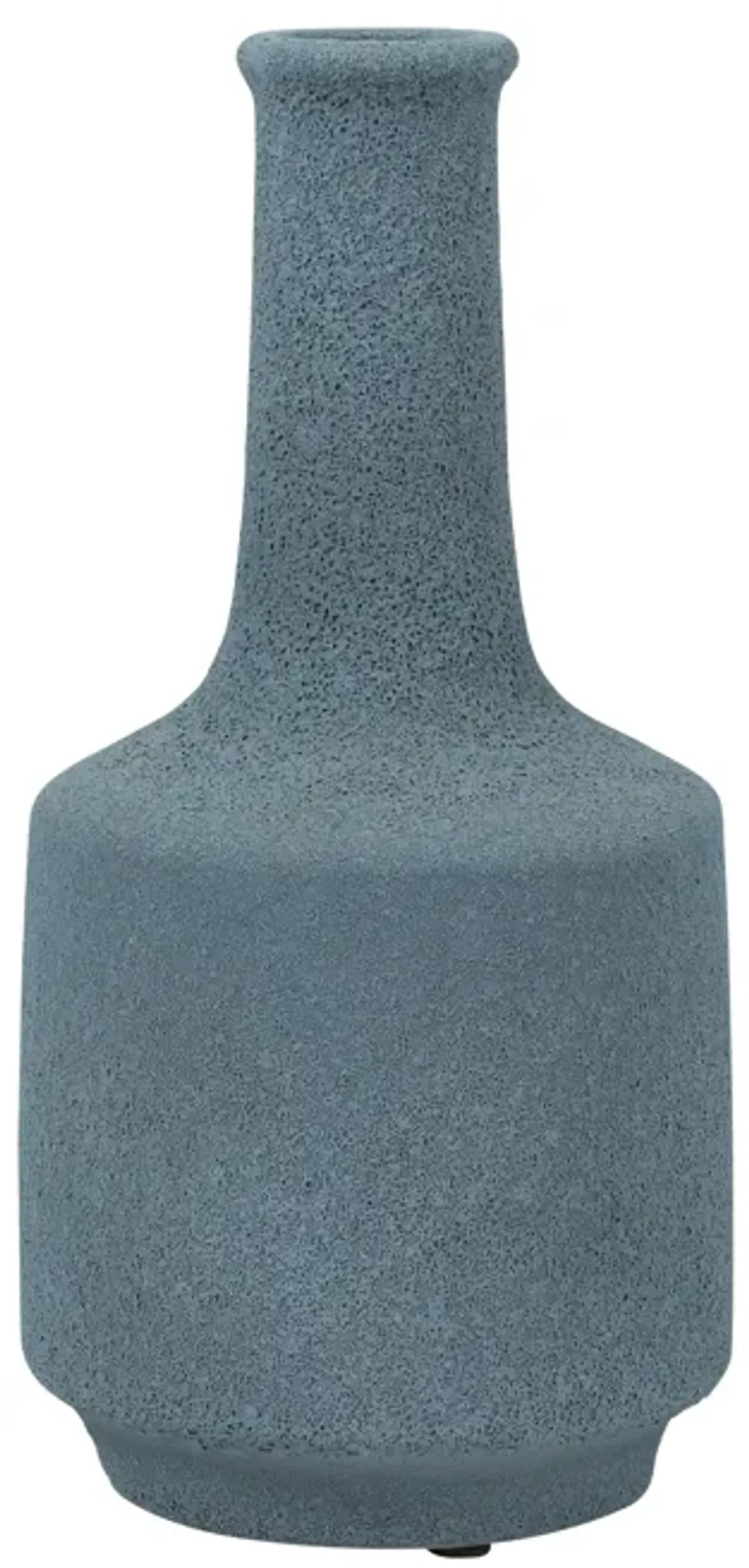 Clay, 13" Volcanic Texture Vase, Blue