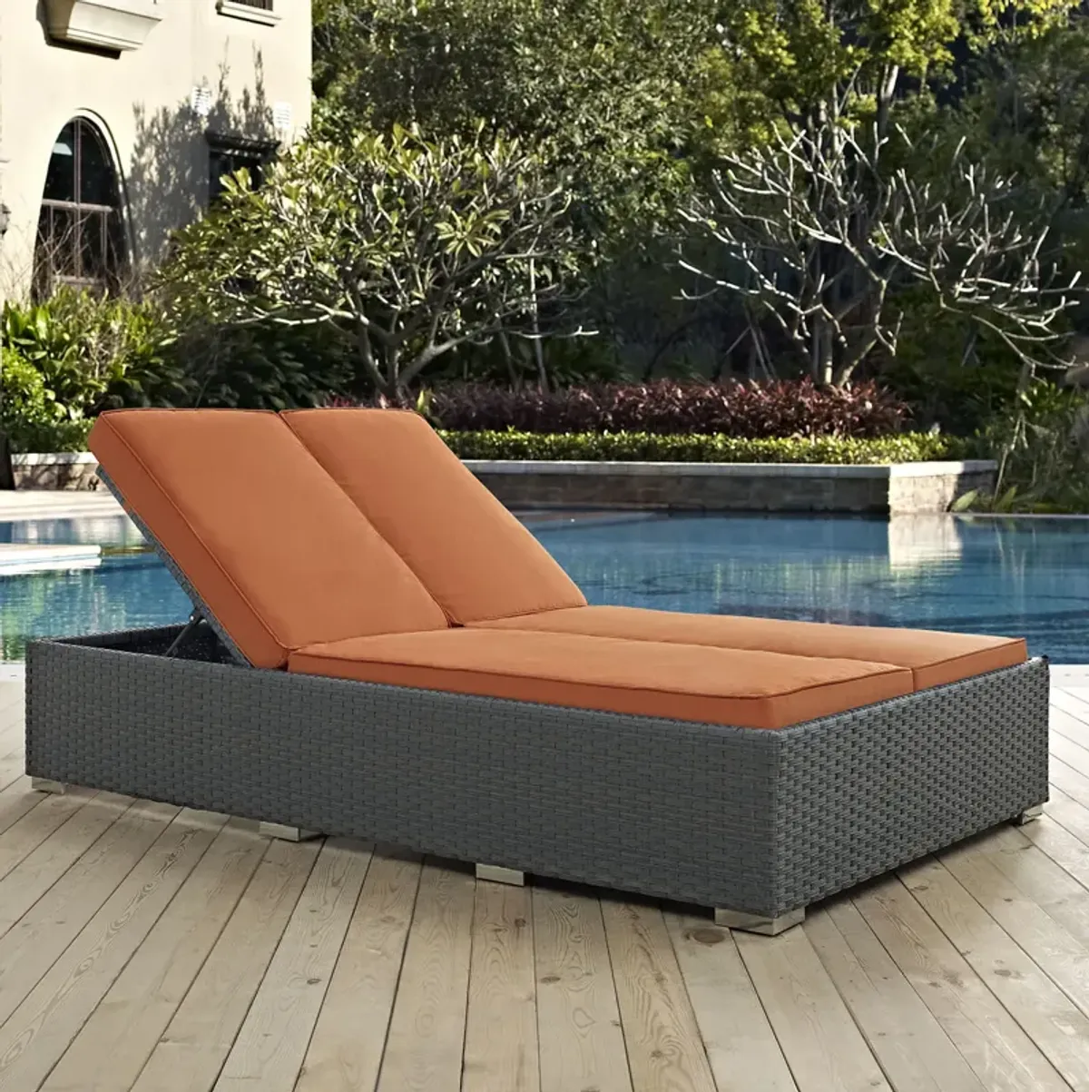 Sojourn Outdoor Patio Sunbrella® Double Chaise