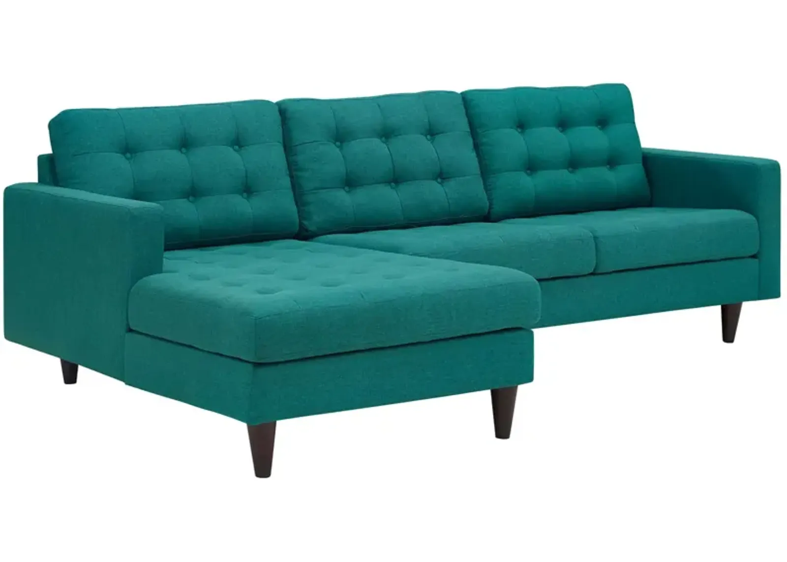 Empress Left-Facing Upholstered Fabric Sectional Sofa