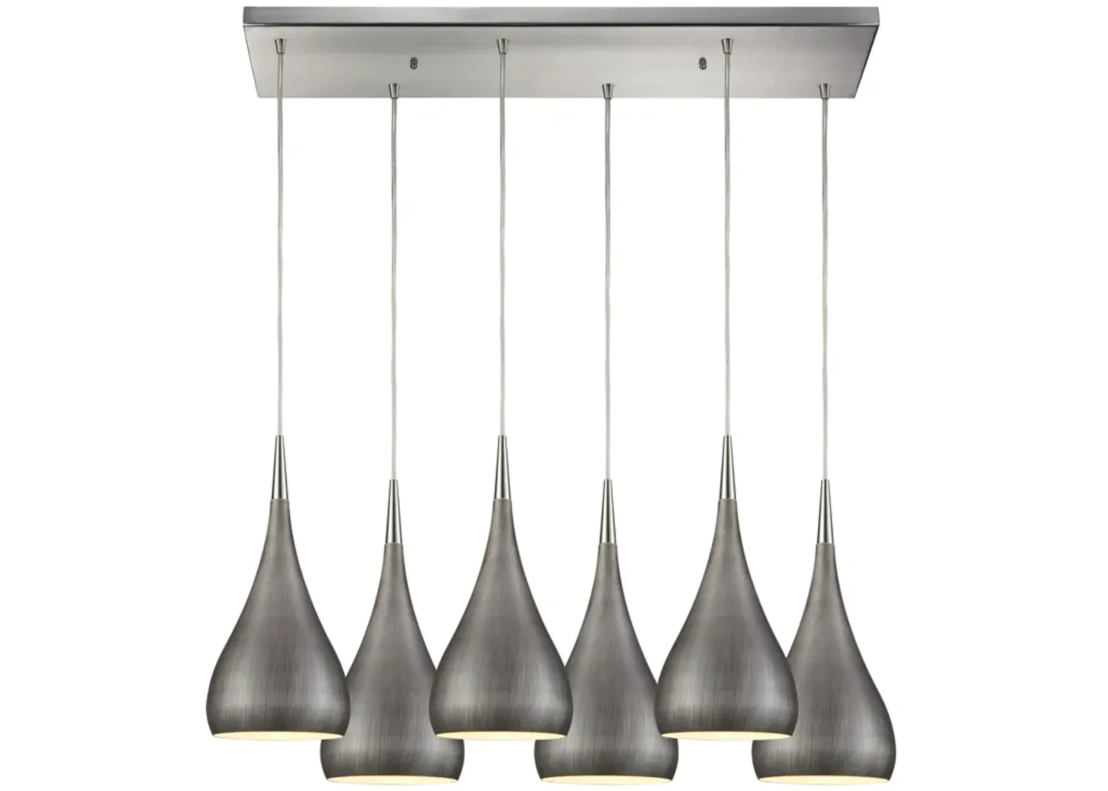 Lindsey 30'' Wide 6-Light Pendant - Satin Nickel