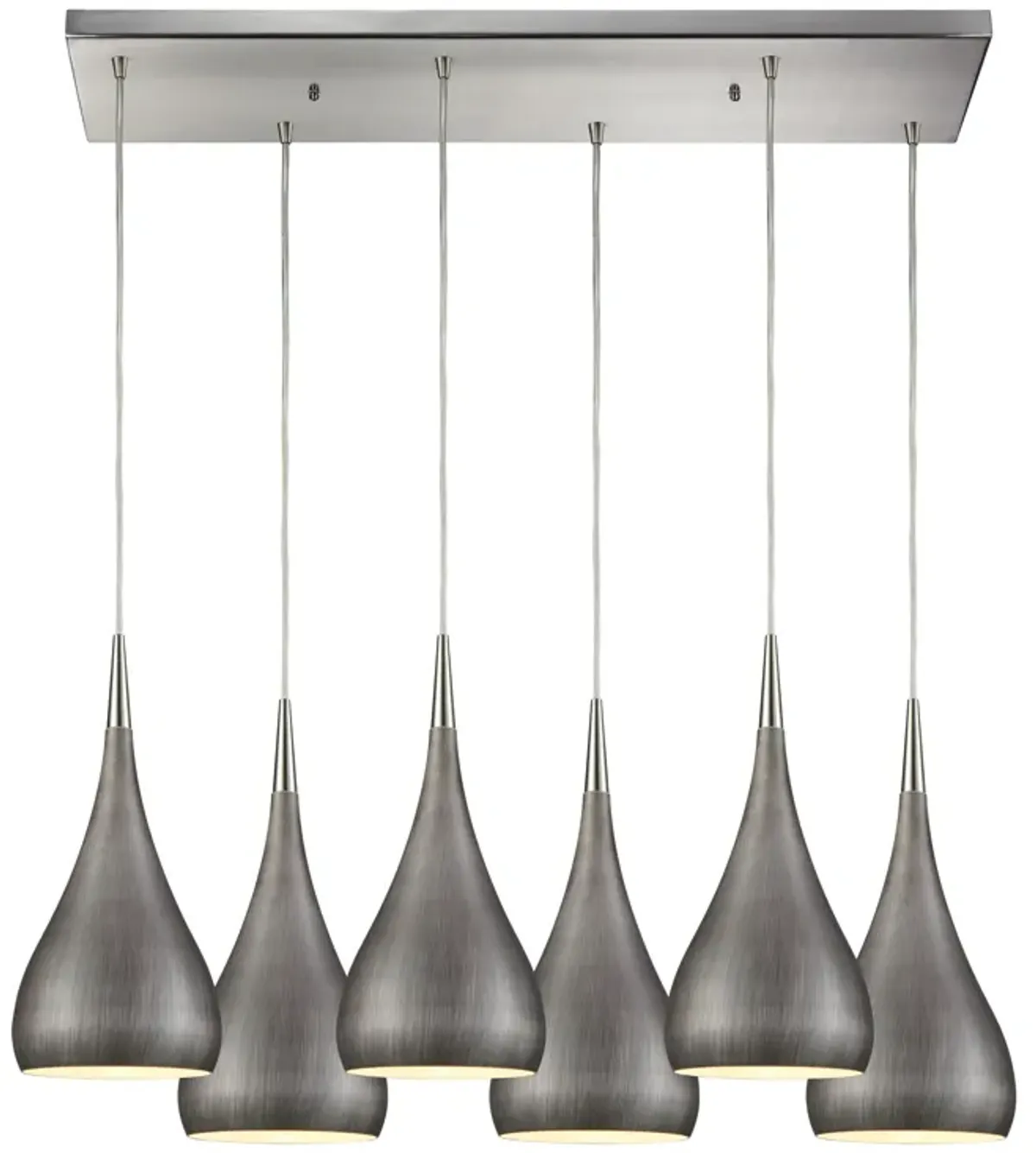 Lindsey 30'' Wide 6-Light Pendant - Satin Nickel