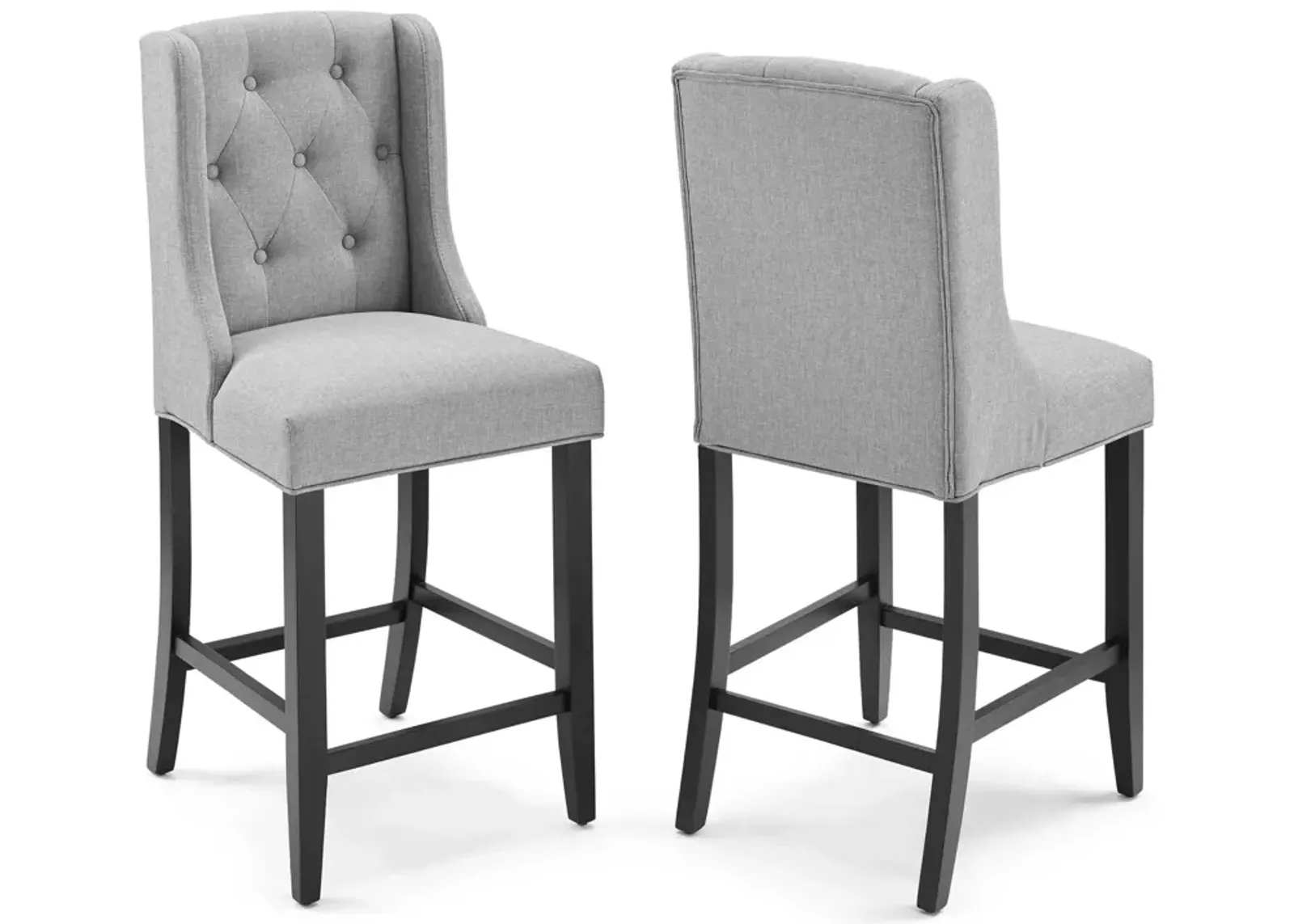 Baronet Counter Bar Stool Upholstered Fabric Set of 2