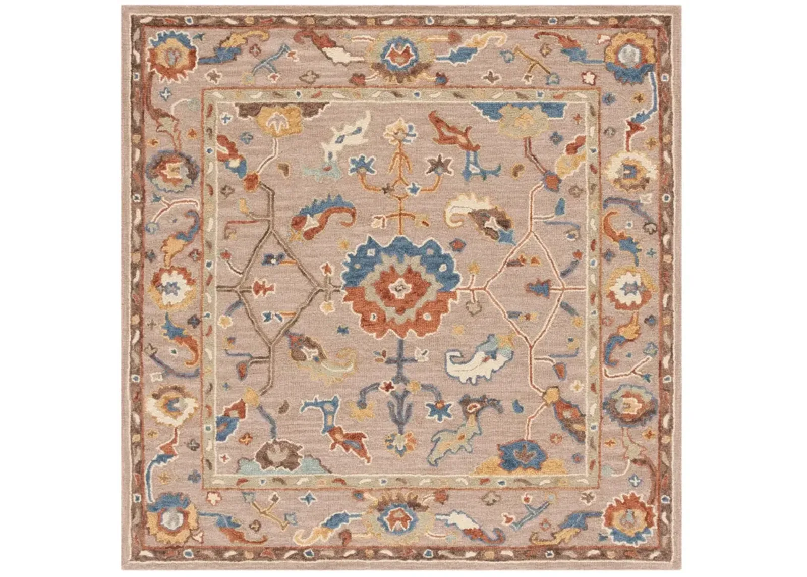 METRO 328 BEIGE  6' x 6' Square Square Rug