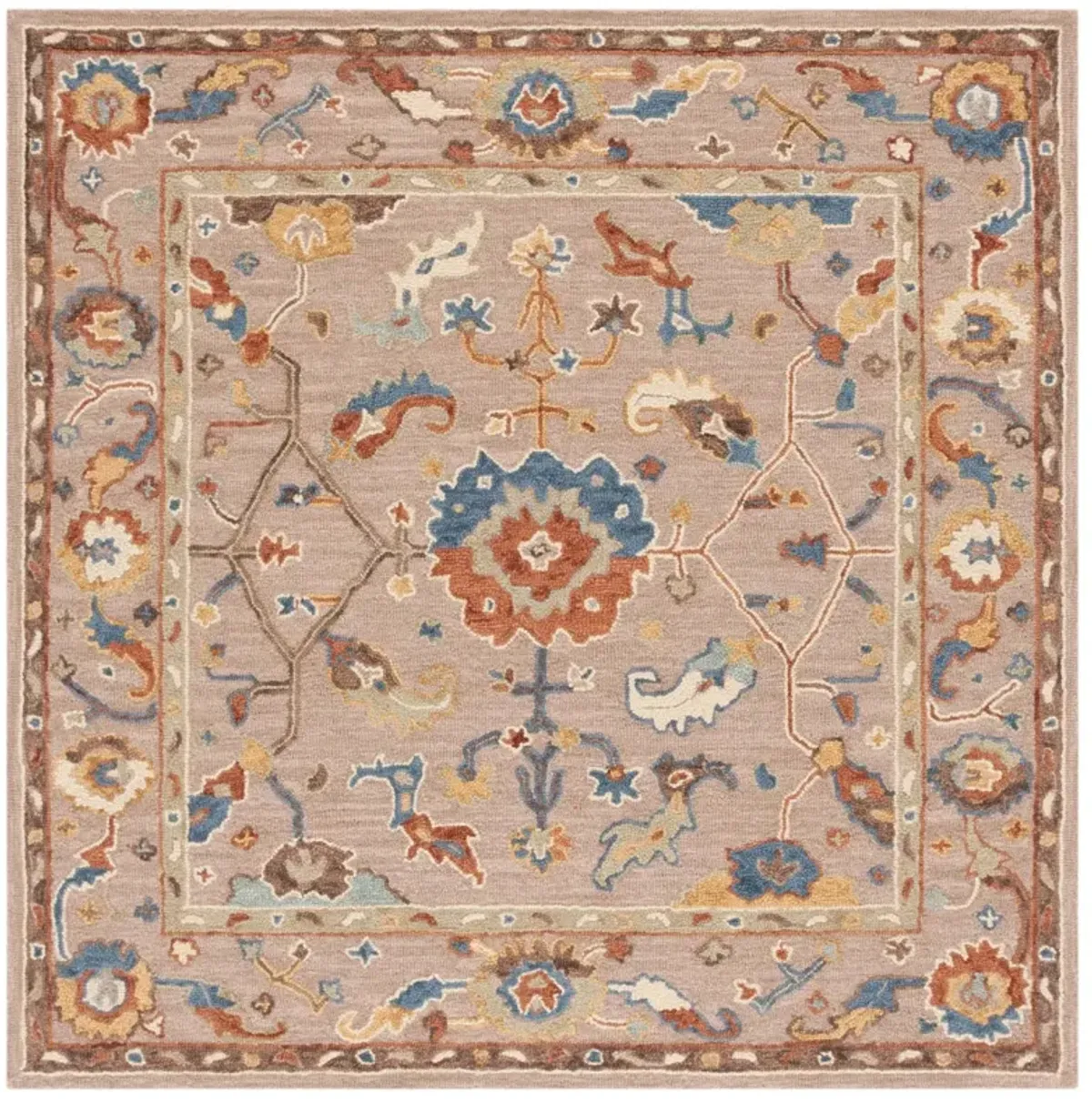 METRO 328 BEIGE  6' x 6' Square Square Rug