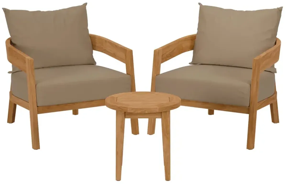 Brisbane 3-Piece Teak Outdoor Set