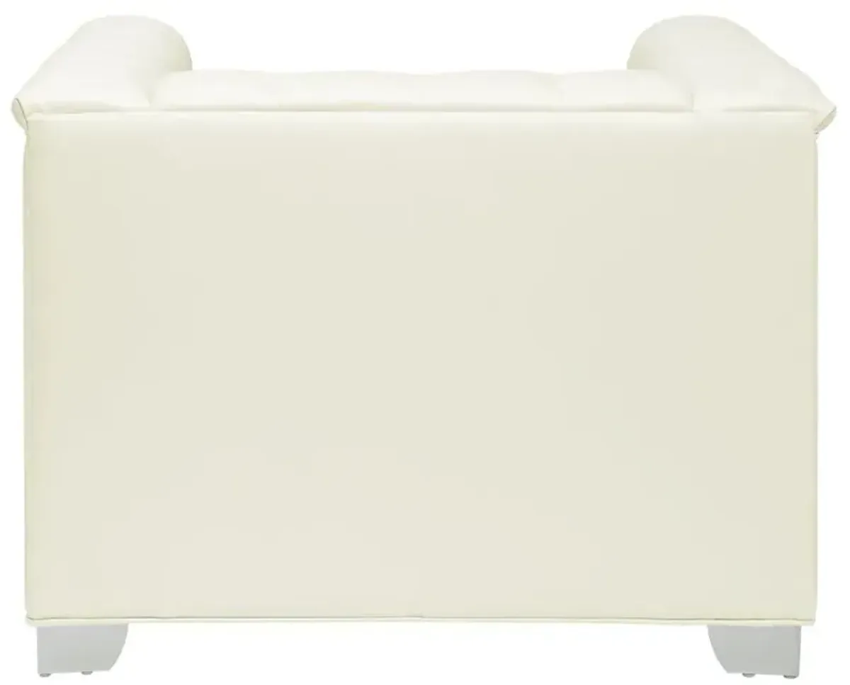 Chaviano 3-piece Upholstered Tufted Sofa Set Pearl White