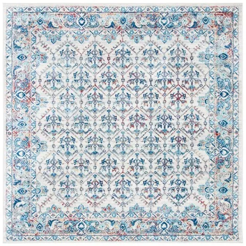 Brentwood 869 Ivory / Blue 6'-7" X 6'-7" Square Square Powerloomed Rug