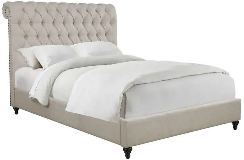 Devon ufted Upholstered Full Bed Beige