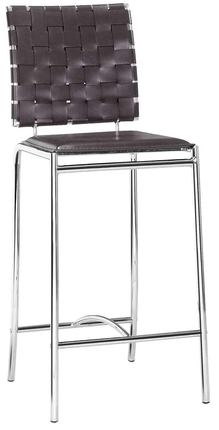 Criss Cross Counter Stool (Set of 2) Espresso