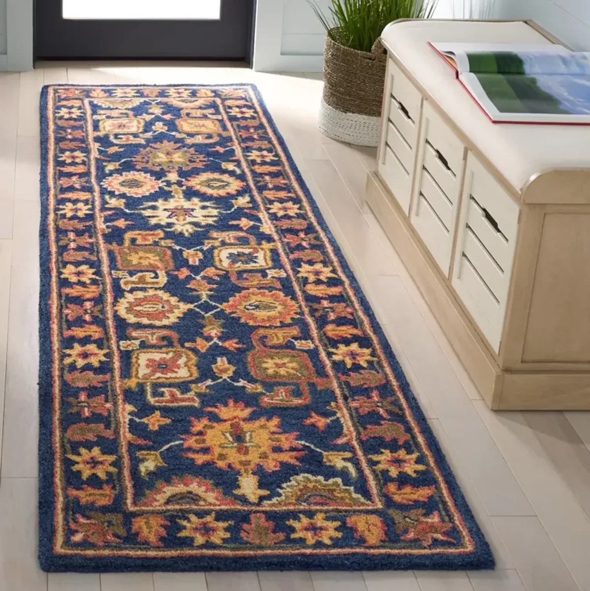 ANTIQUITY 511 NAVY  2'-3' x 8' Runner Rug