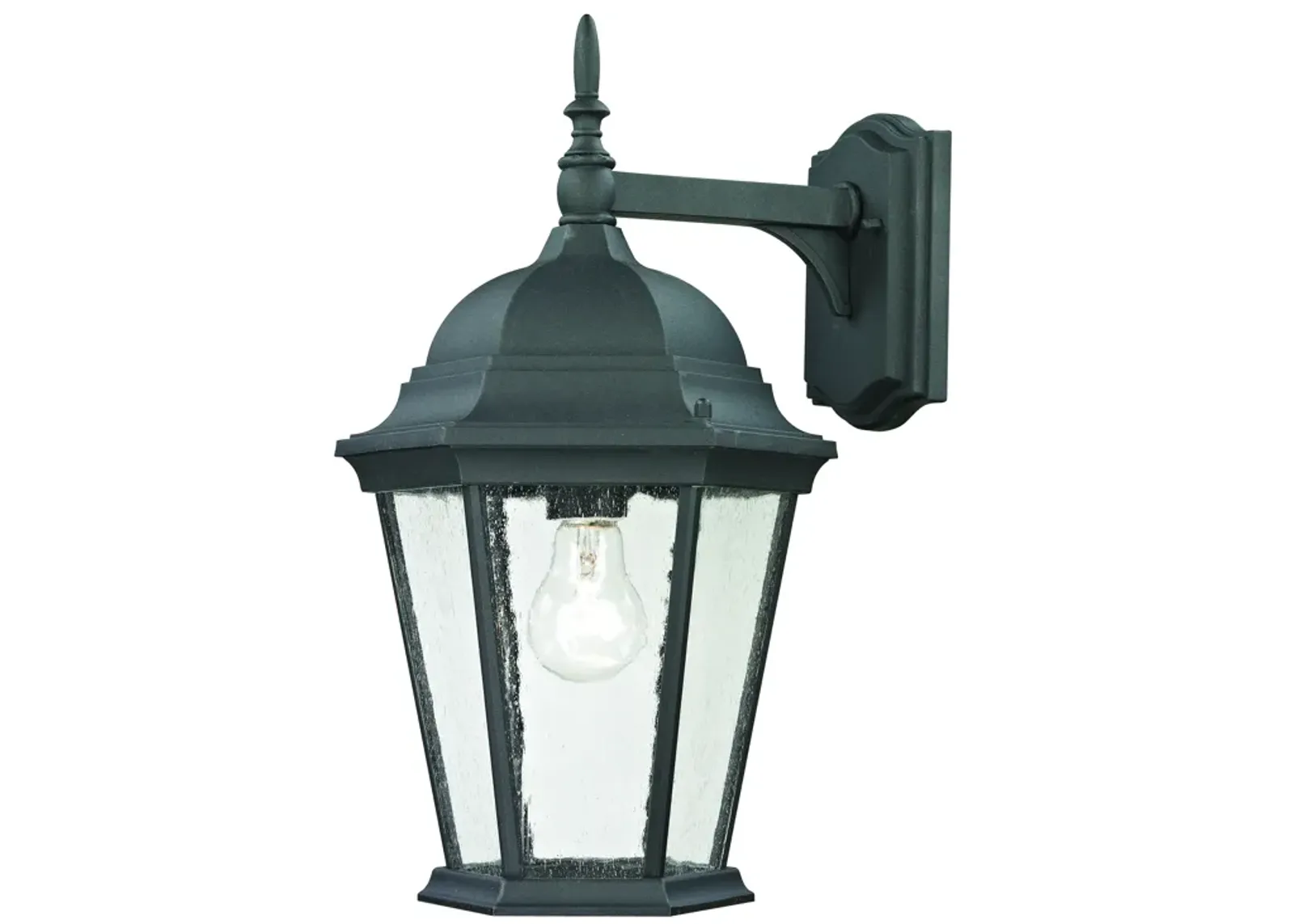 Temple Hill 18" High 1-Light Outdoor Sconce - Matte Textured Black