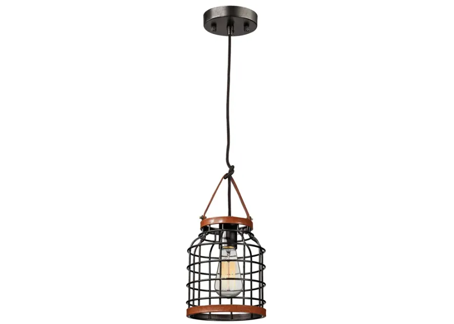 Purcell 7" Wide 1-Light Mini Pendant - Iron