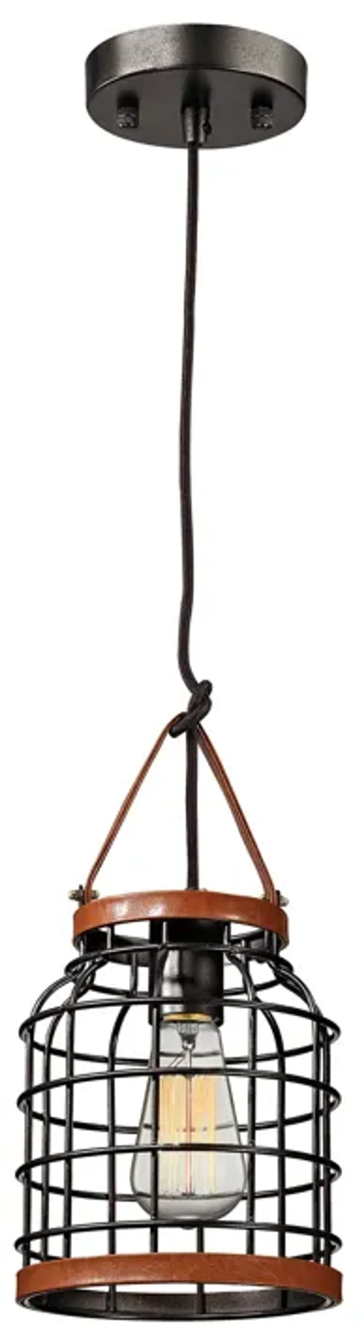 Purcell 7" Wide 1-Light Mini Pendant - Iron