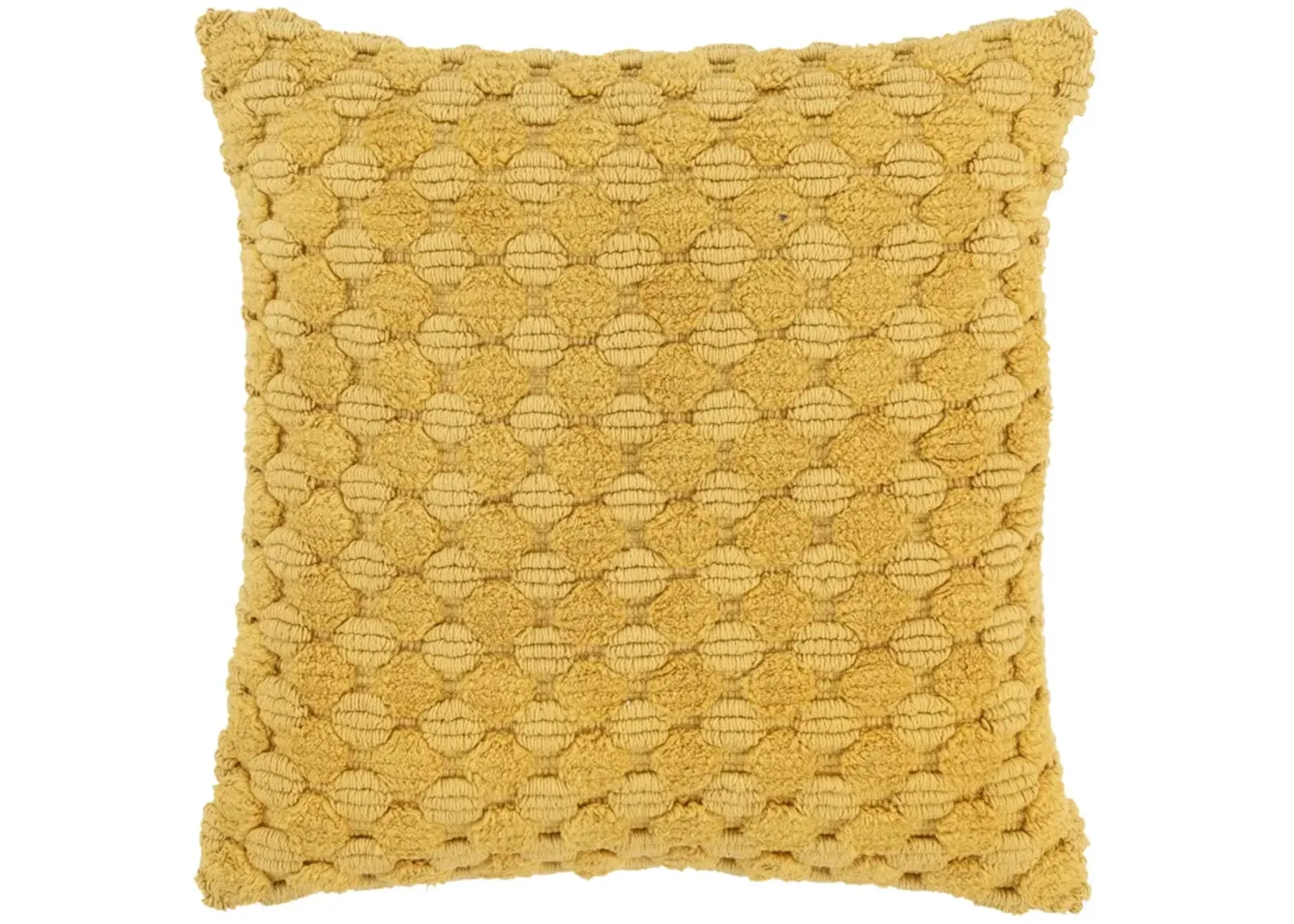 Stripe Patterned Solid Yellow Pillow