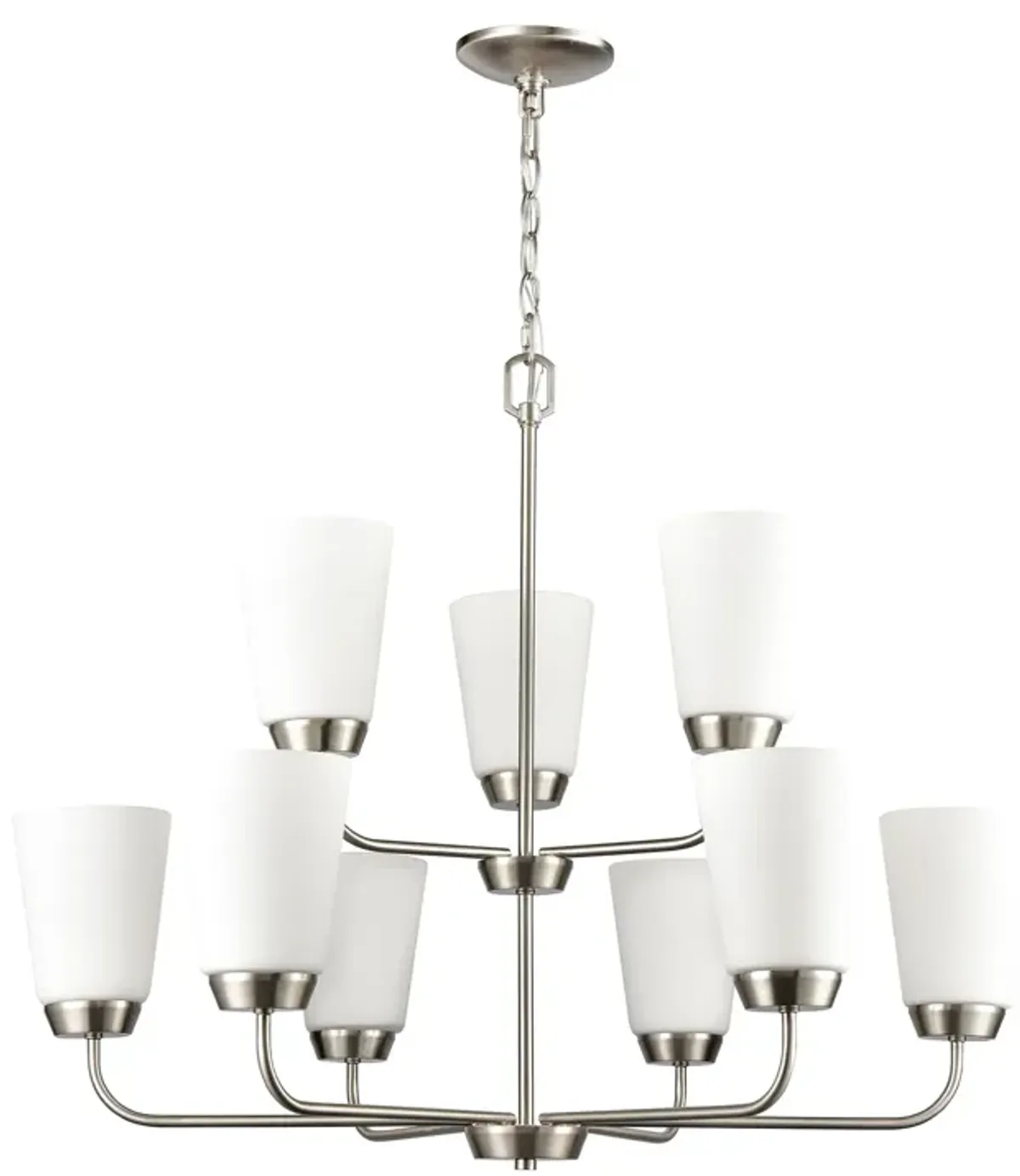 Winslow 30" Wide 9-Light Chandelier - Brushed Nickel