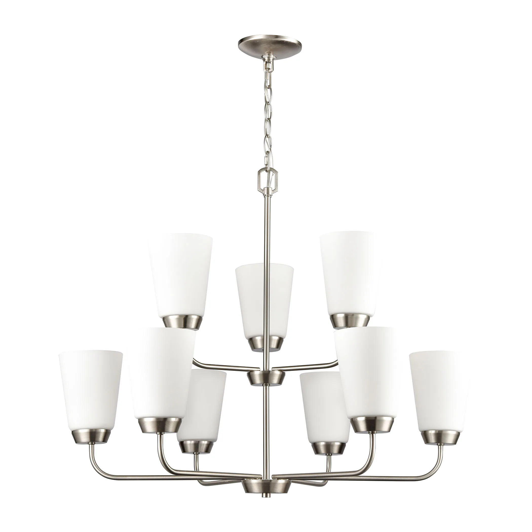 Winslow 30" Wide 9-Light Chandelier - Brushed Nickel