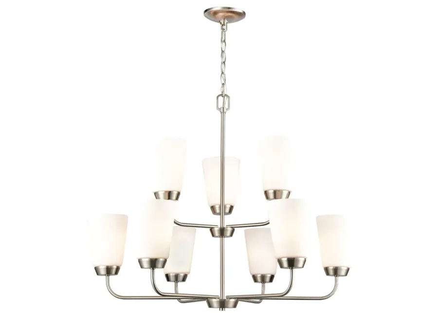 Winslow 30" Wide 9-Light Chandelier - Brushed Nickel