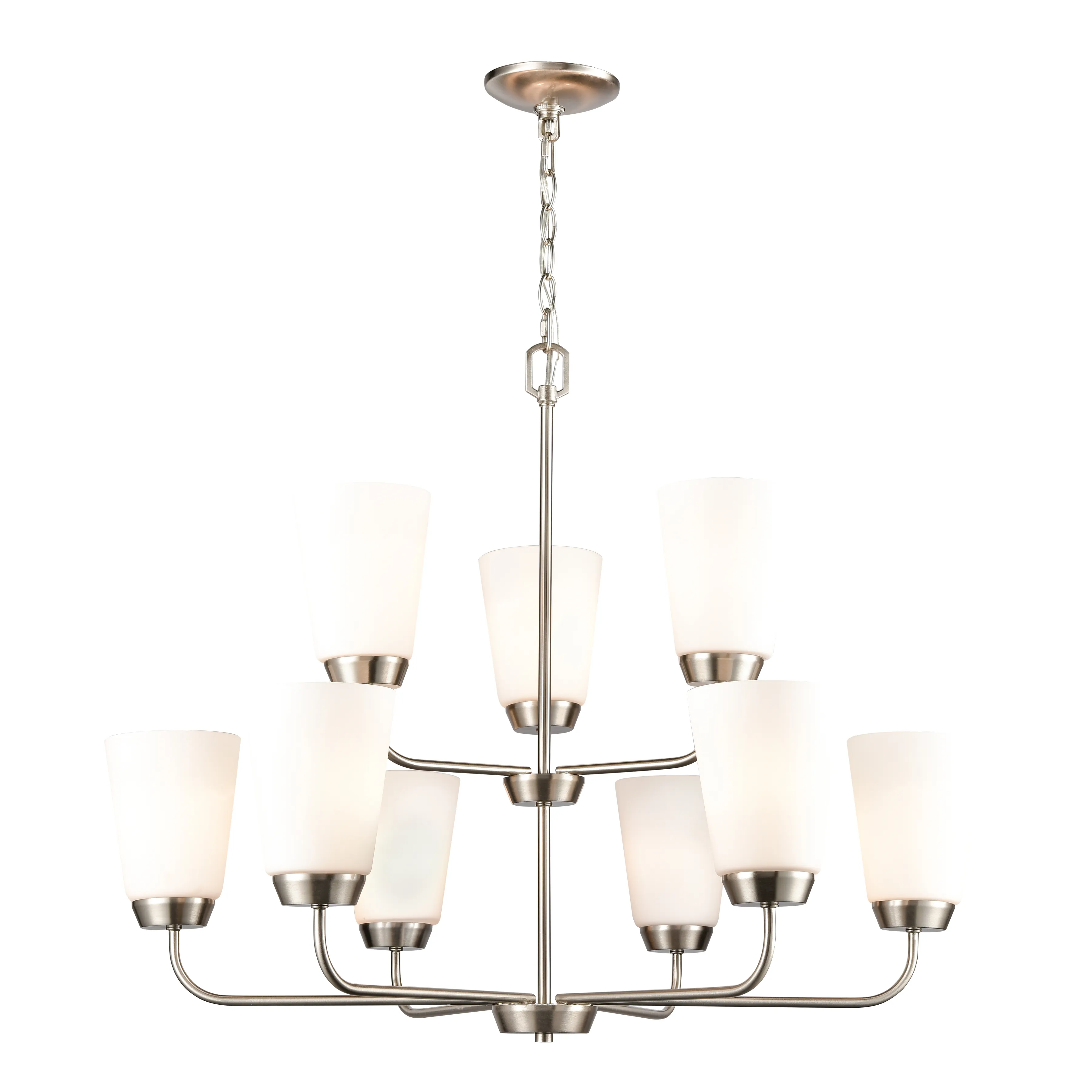 Winslow 30" Wide 9-Light Chandelier - Brushed Nickel