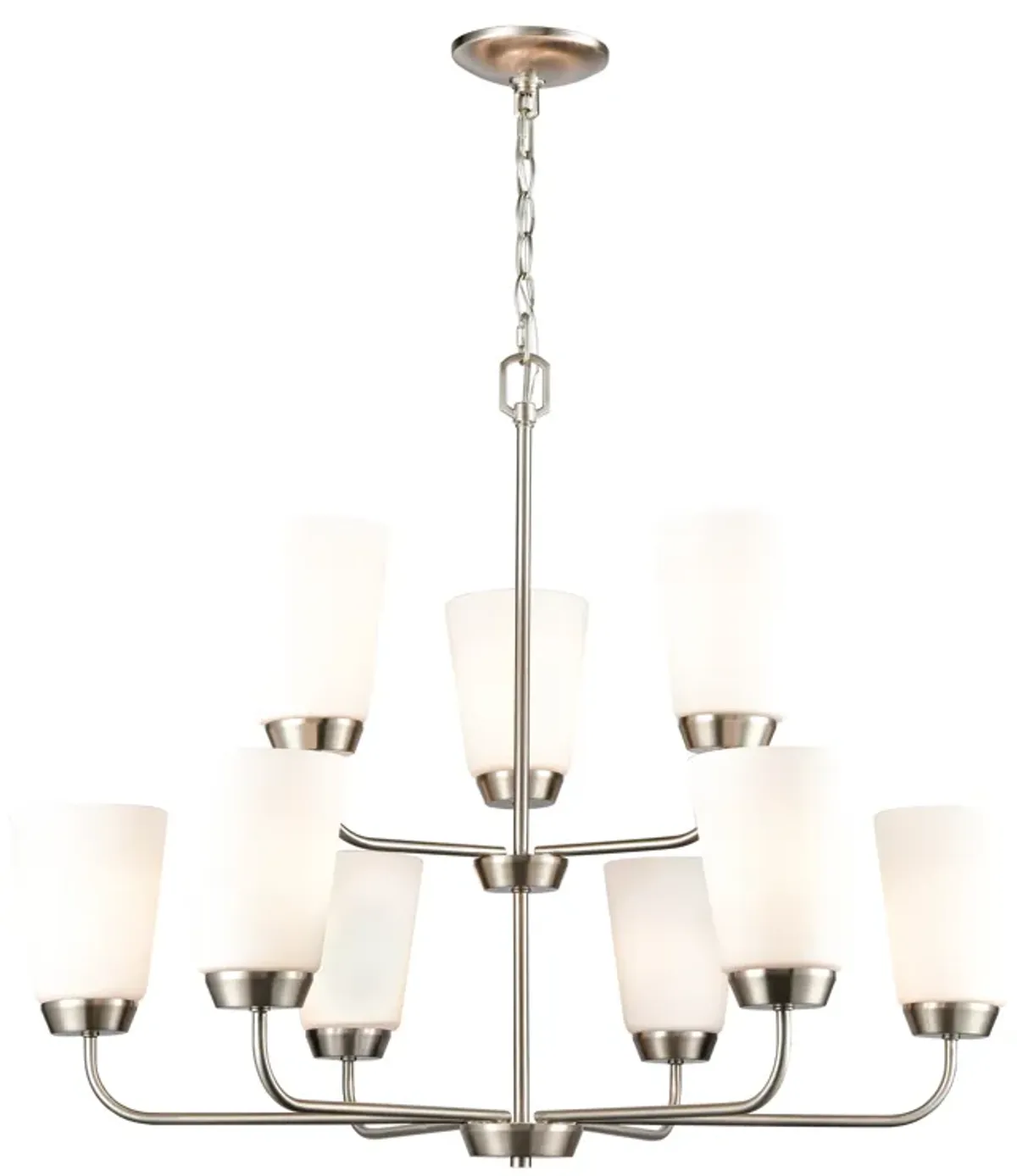 Winslow 30" Wide 9-Light Chandelier - Brushed Nickel