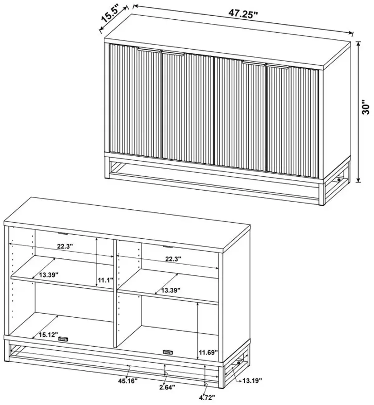 Aaron 4-Door Accent Cabinet