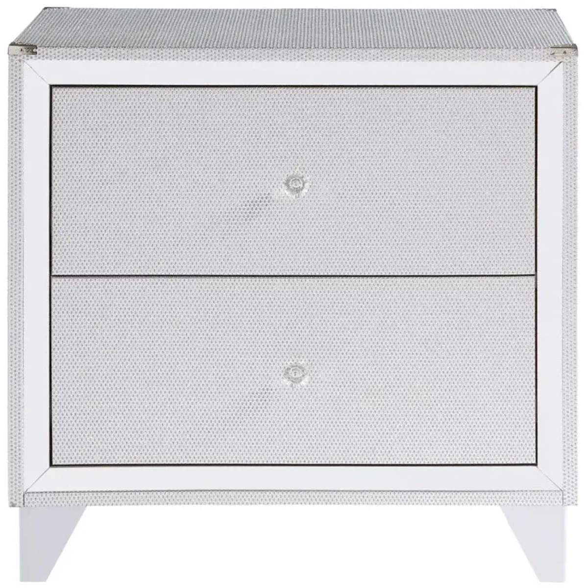 Larue 2-drawer Nightstand with USB Port Silver