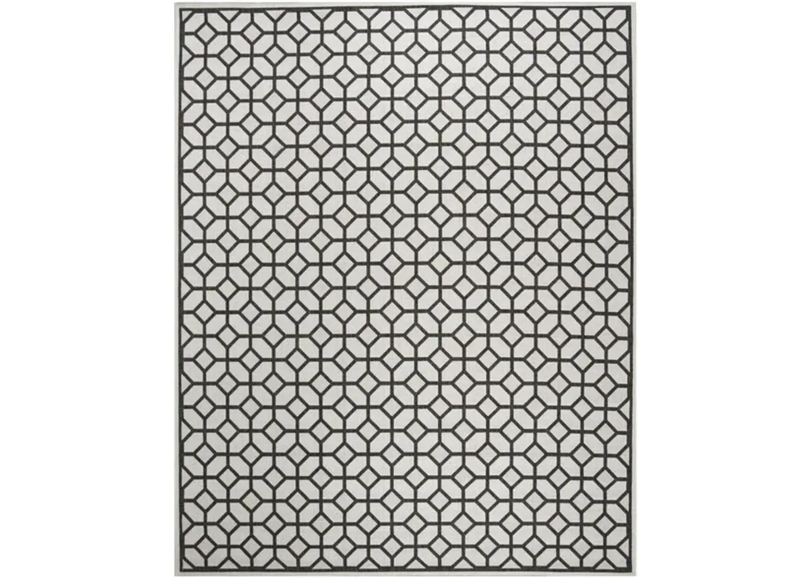 LINDEN 127 Collection LND127A-8 Light Grey / Charcoal 8' X 10'