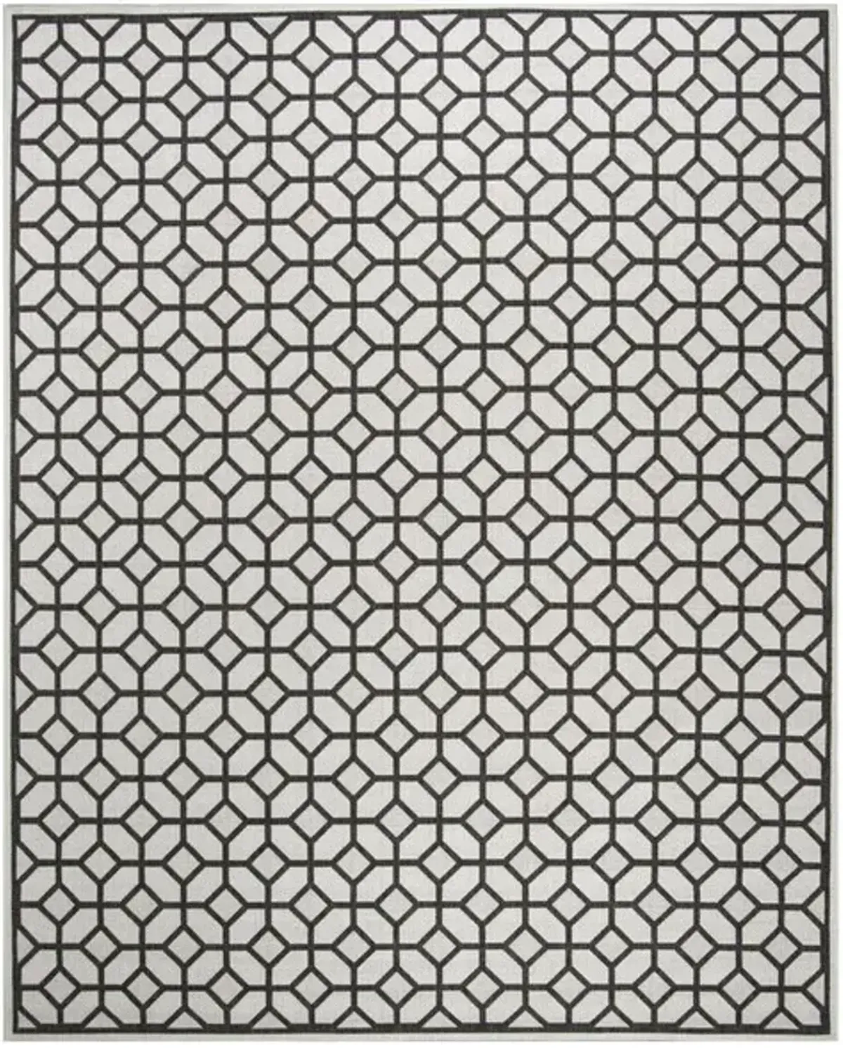 LINDEN 127 Collection LND127A-8 Light Grey / Charcoal 8' X 10'