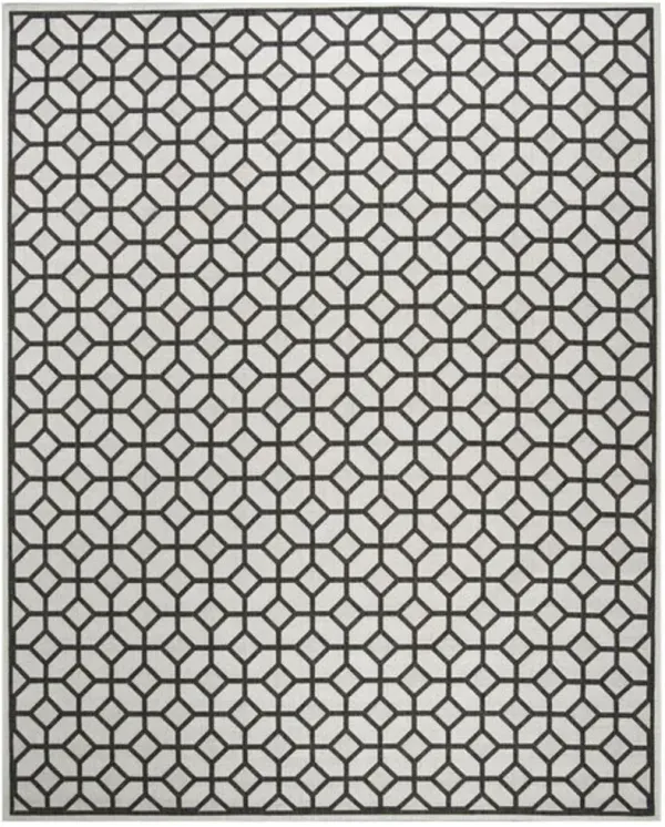 LINDEN 127 Collection LND127A-8 Light Grey / Charcoal 8' X 10'