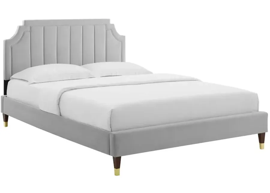 Sienna Performance Velvet Full Platform Bed