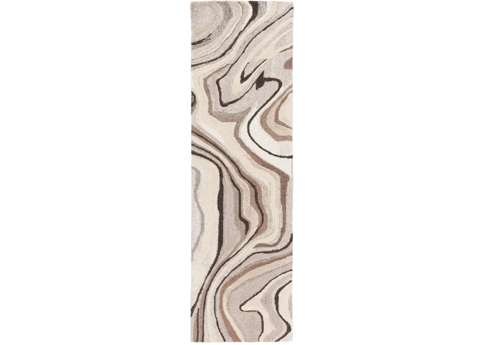 METRO 776 BROWN  2'-3' x 8' Runner Rug