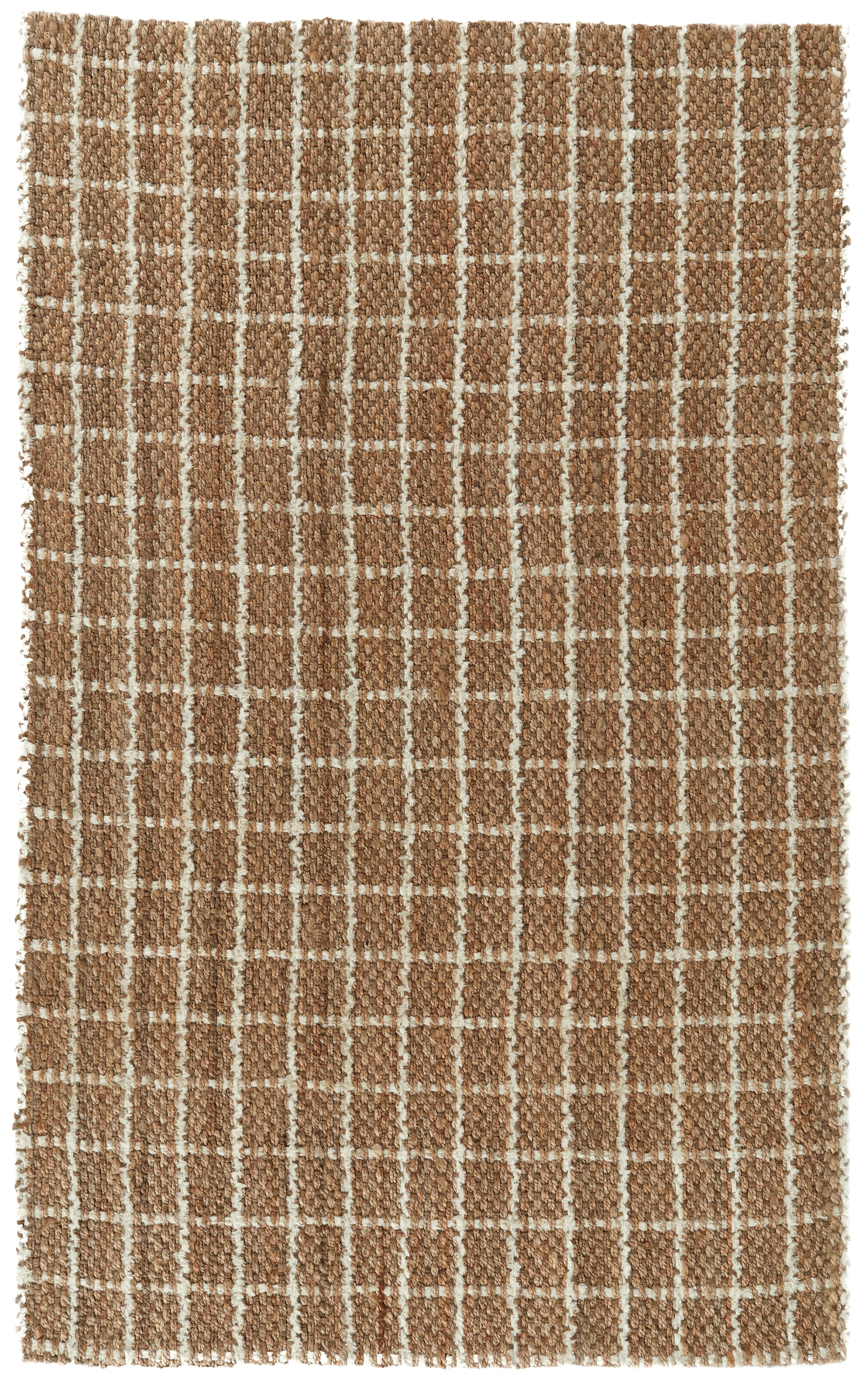 Windowpane Chenille Natural/Ivory 9x12