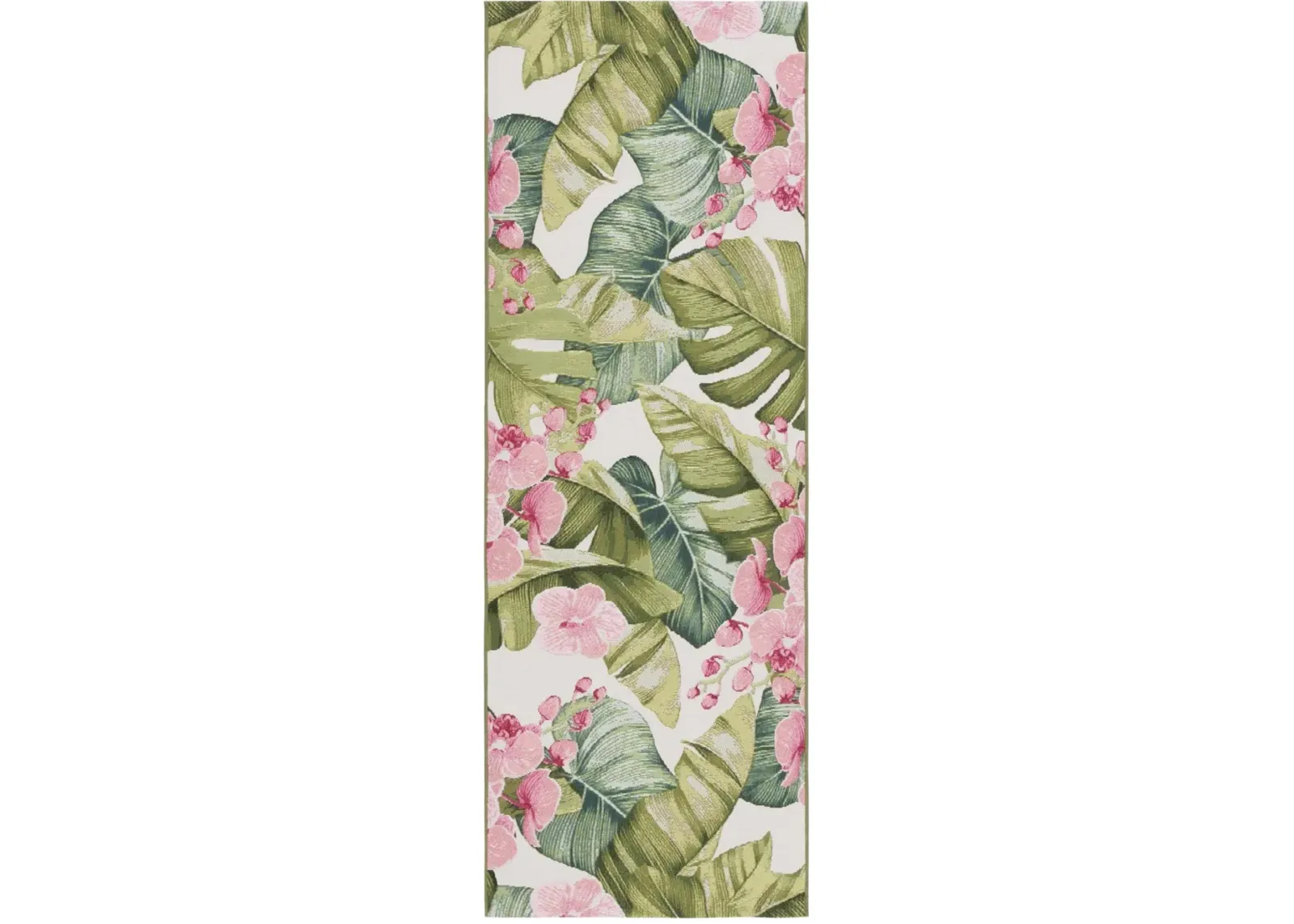 BARBADOS 596 Green 2'-8' x 10'-5' Runner Rug