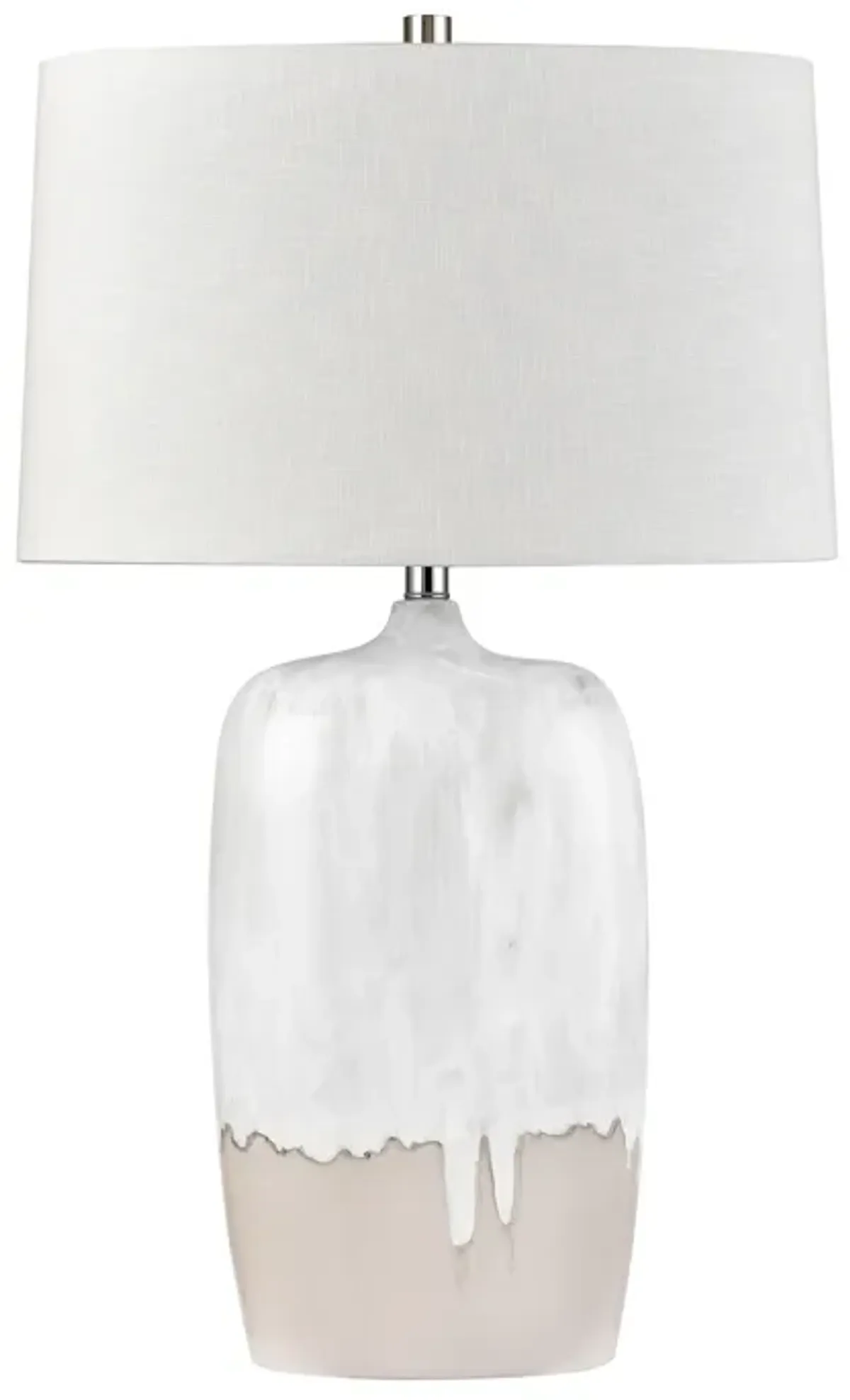 Ruthie 32'' High 1-Light Table Lamp - White Glaze - Includes LED Bulb