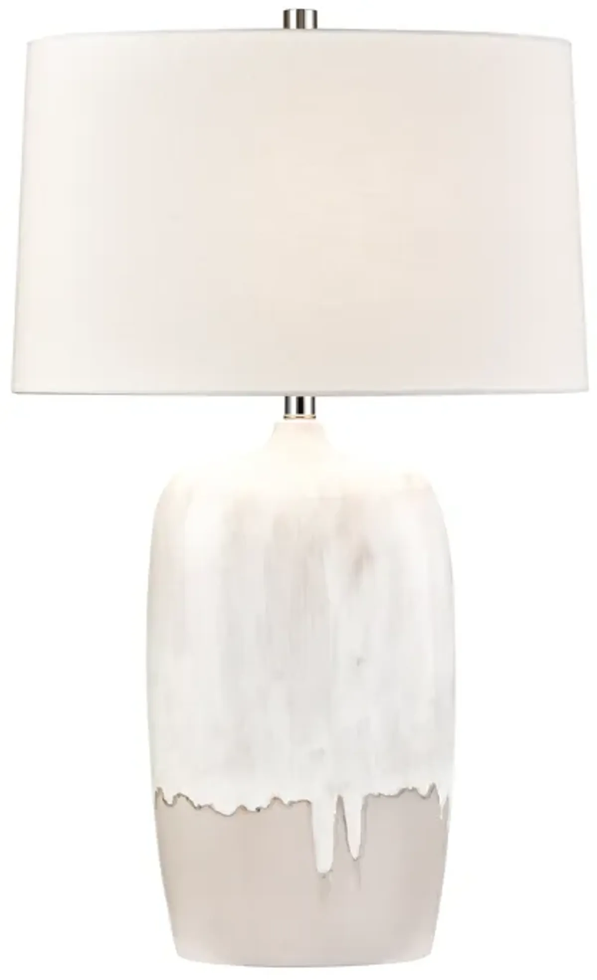 Ruthie 32'' High 1-Light Table Lamp - White Glaze - Includes LED Bulb