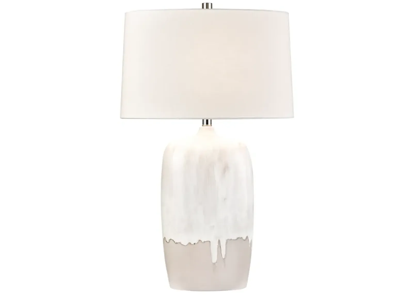 Ruthie 32'' High 1-Light Table Lamp - White Glaze - Includes LED Bulb