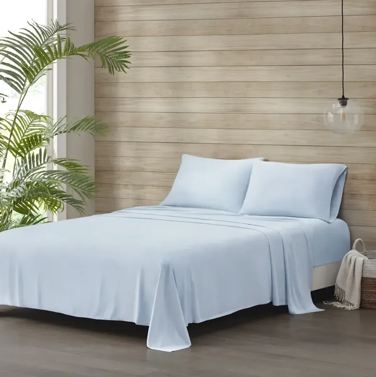 Beautyrest Tencel Polyester Blend Blue Sheet Set