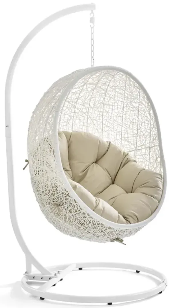 Hide Outdoor Patio Sunbrella® Swing Chair With Stand