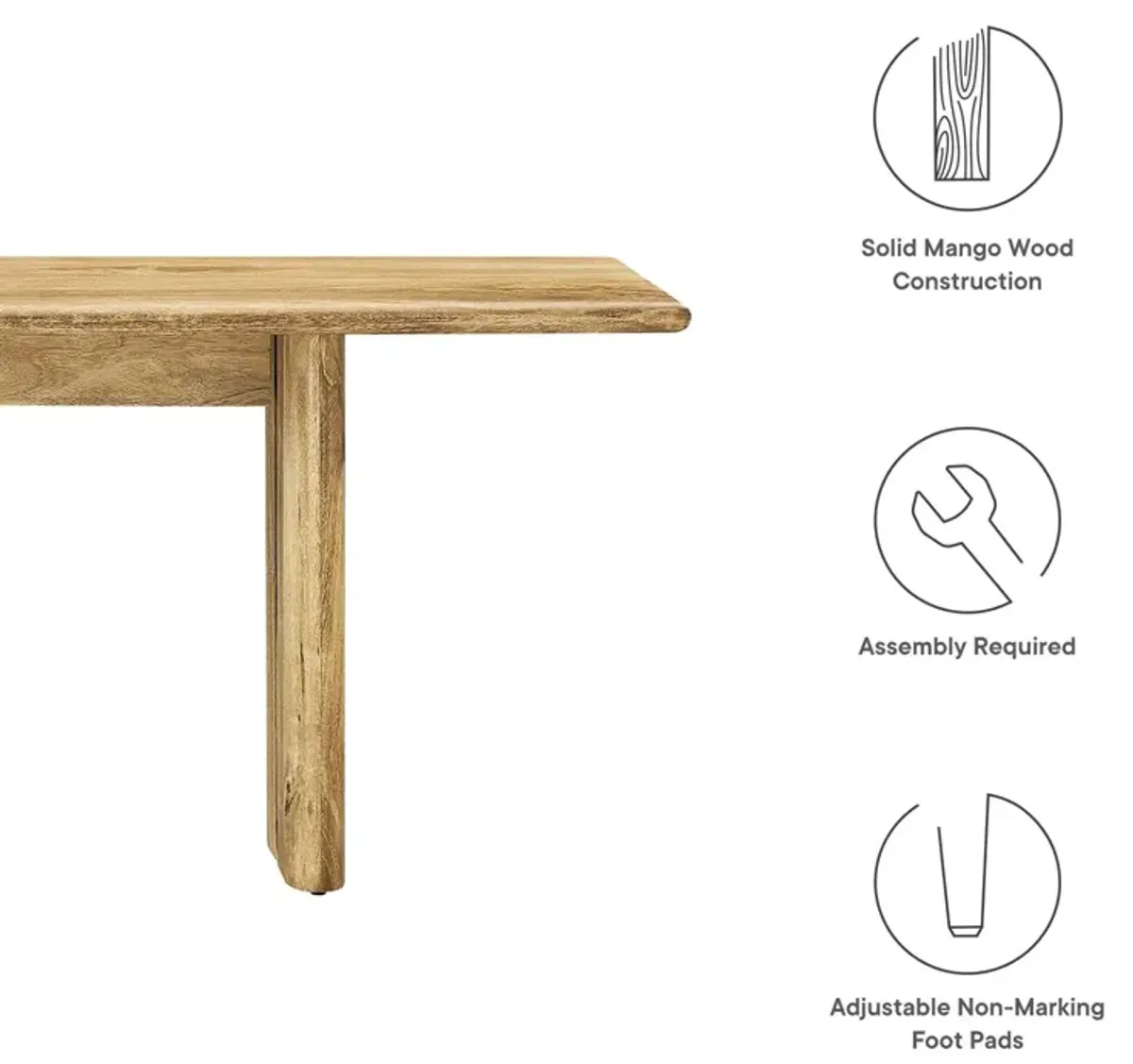 Amistad 72" Wood Bench